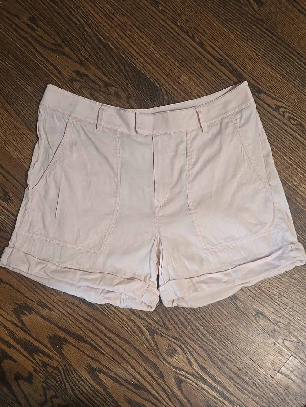 🌟7/25$ VINCE Blush Pink Cargo Linen Blend Cuffed Short